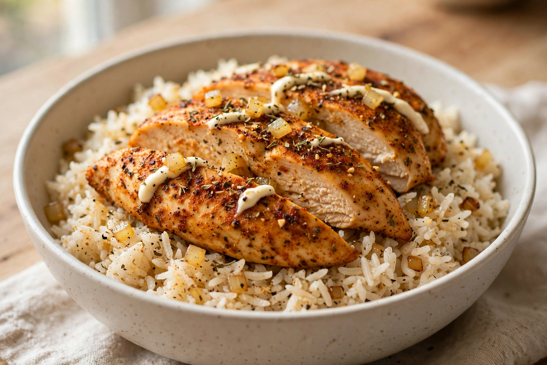 High-Protein Cajun Chicken Rice Bowls by Chef Jack Ovens — recipe image