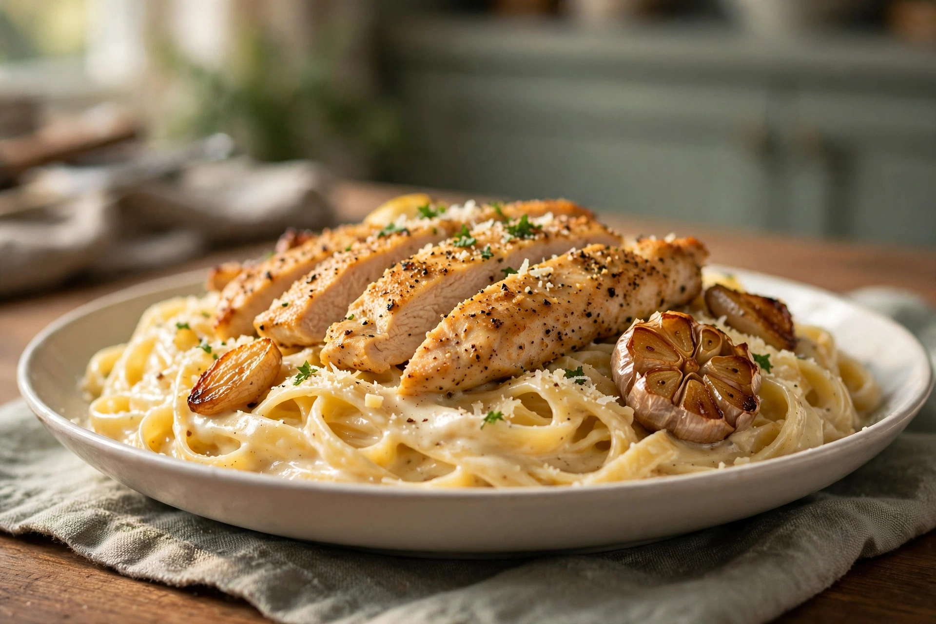 Creamy Chicken Alfredo by Preppy Kitchen
