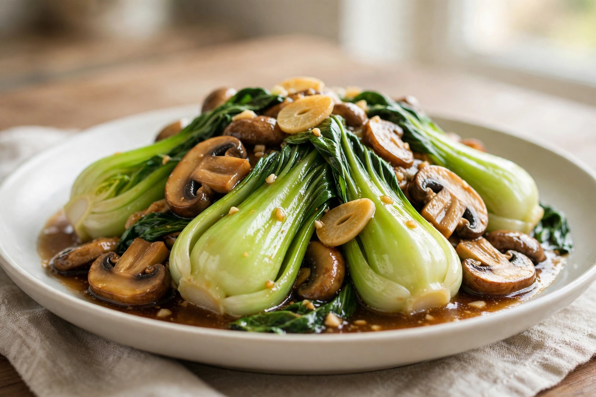 Chinese Bok Choy with Mushrooms by Zhao’s Taste of China — recipe image