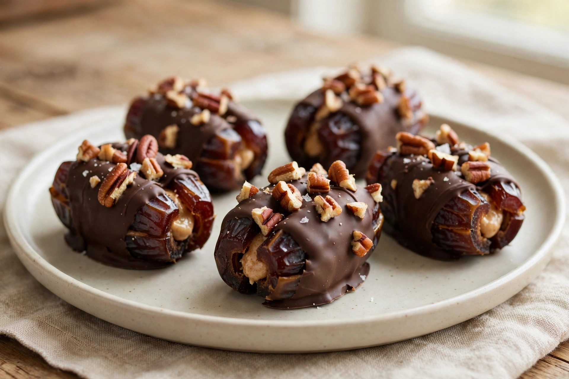 Chocolate Date and Pecan Turtles by Snazzy Vegan Life — recipe image