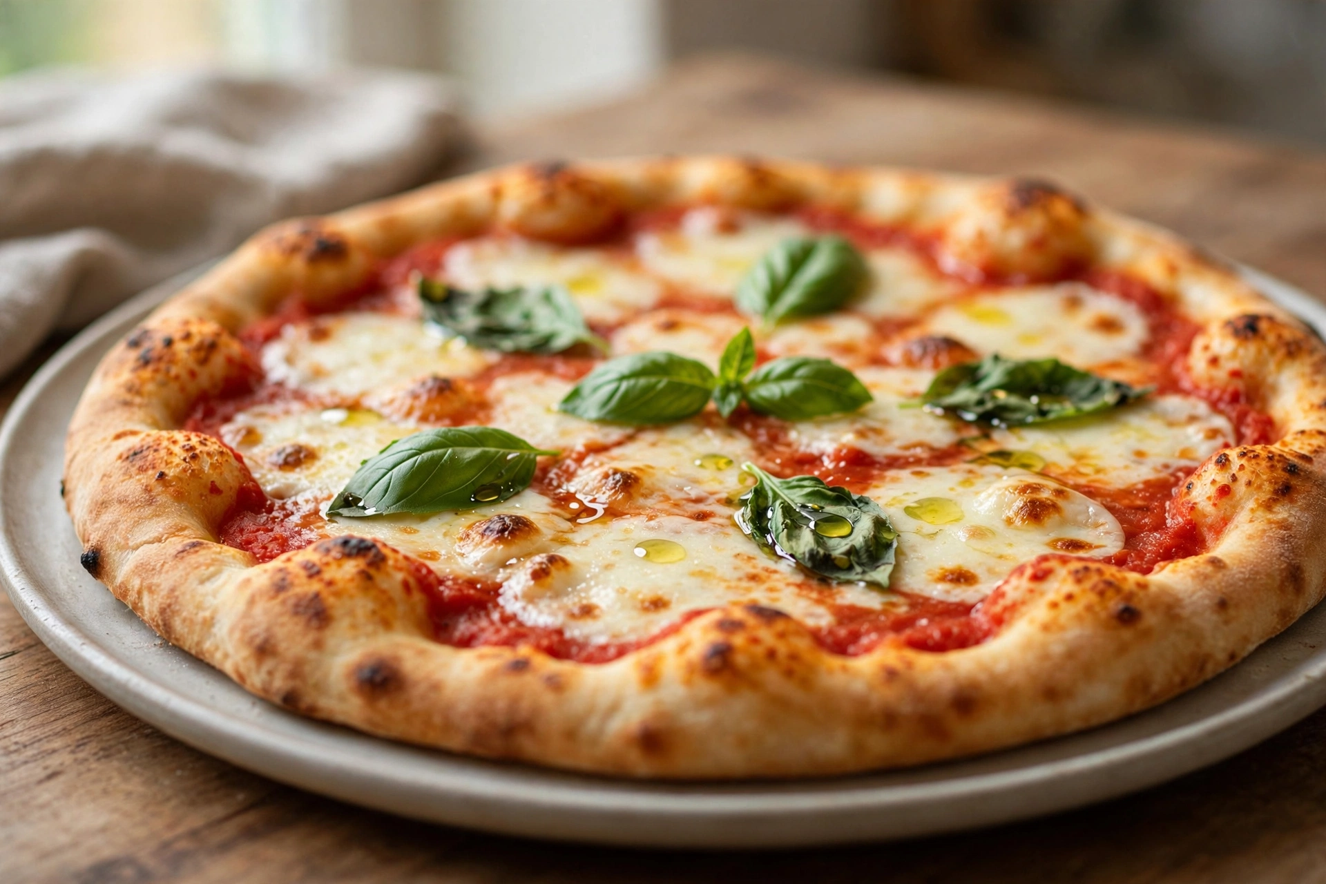 Margherita Pizza finished dish