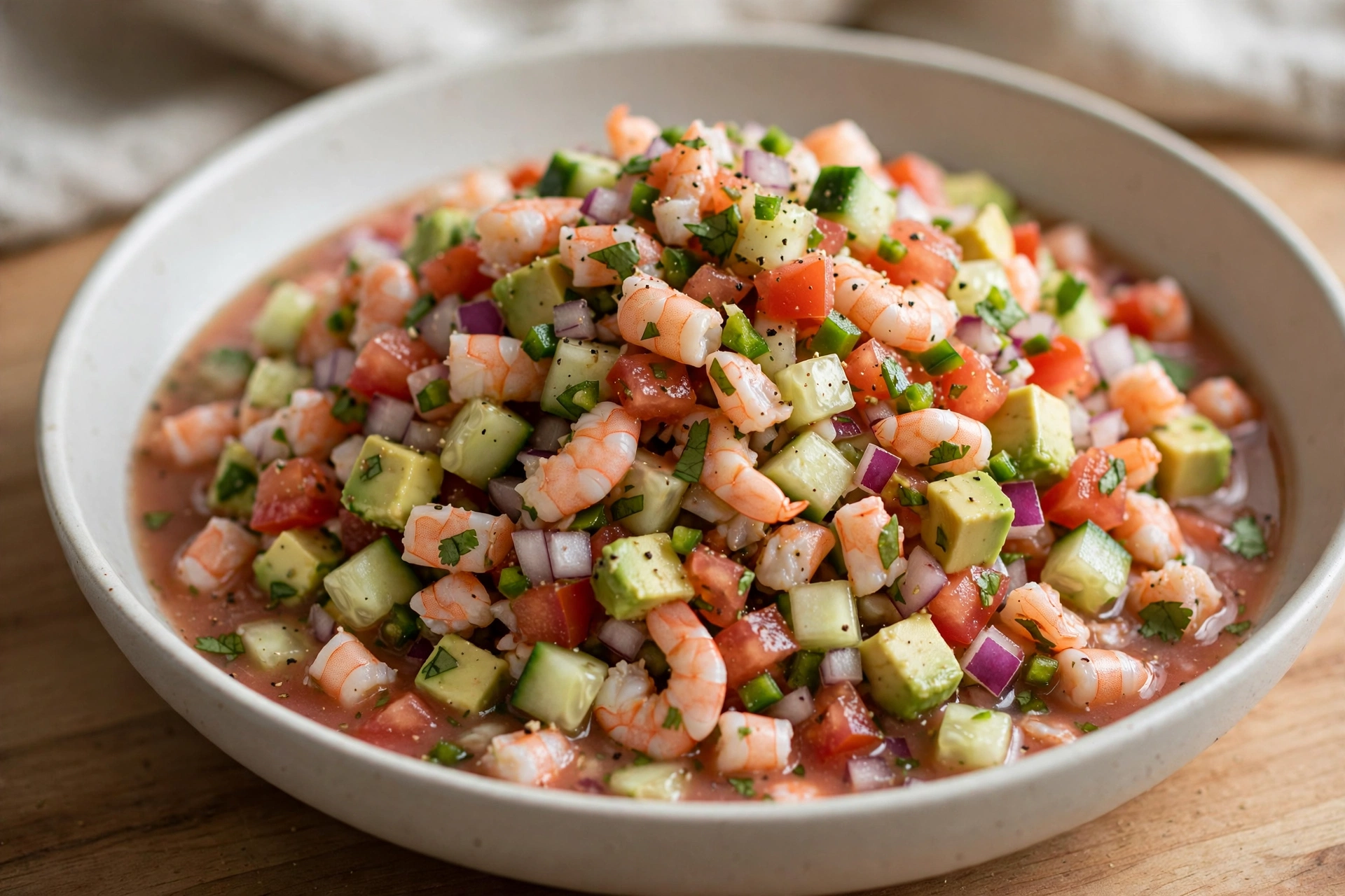 Shrimp Ceviche finished dish