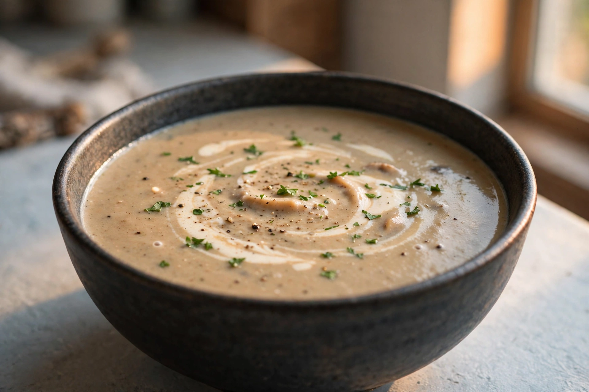 Chestnut Mushroom Soup by Mary Berry
