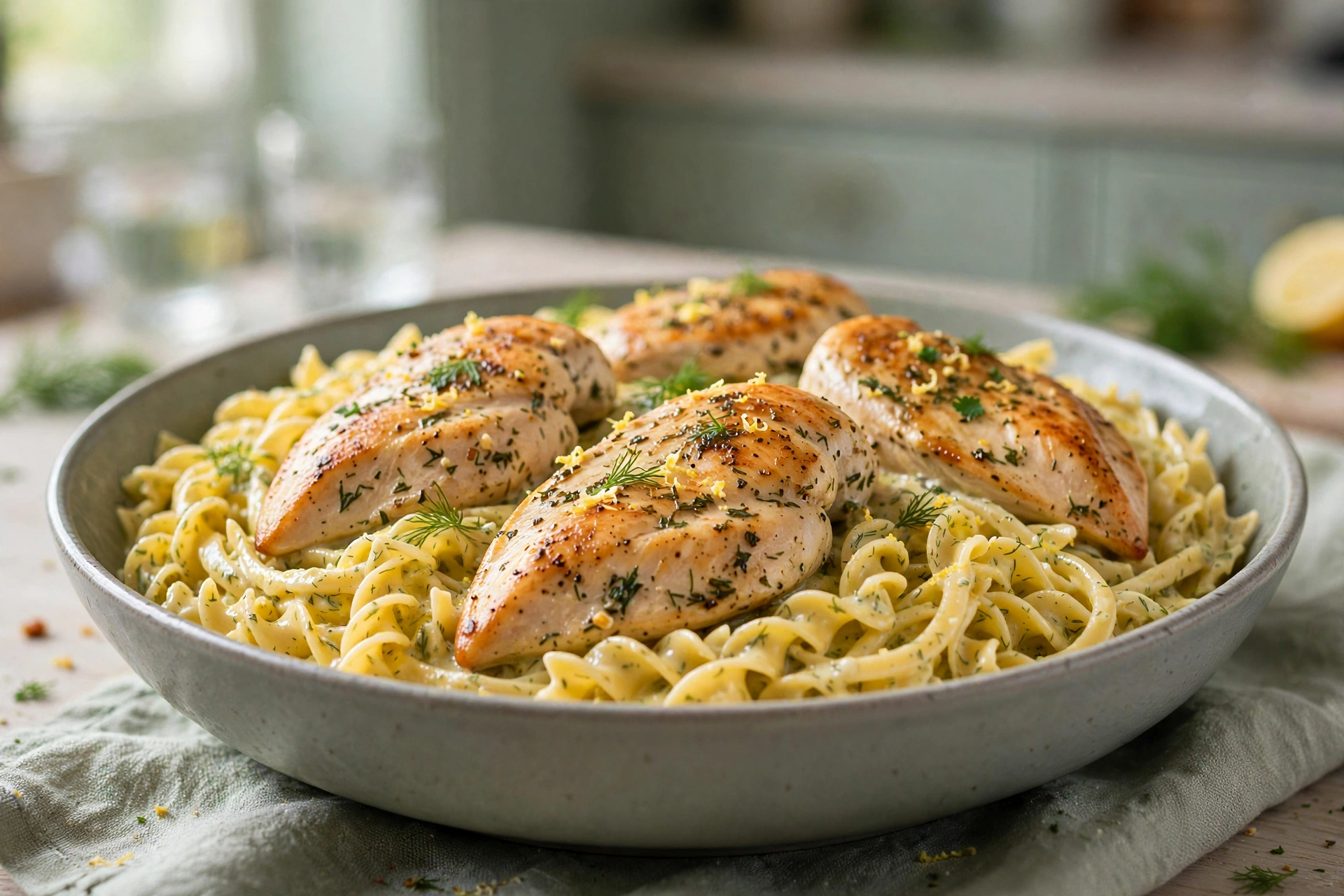 Creamy Chicken with Smoked Paprika Sauce finished dish