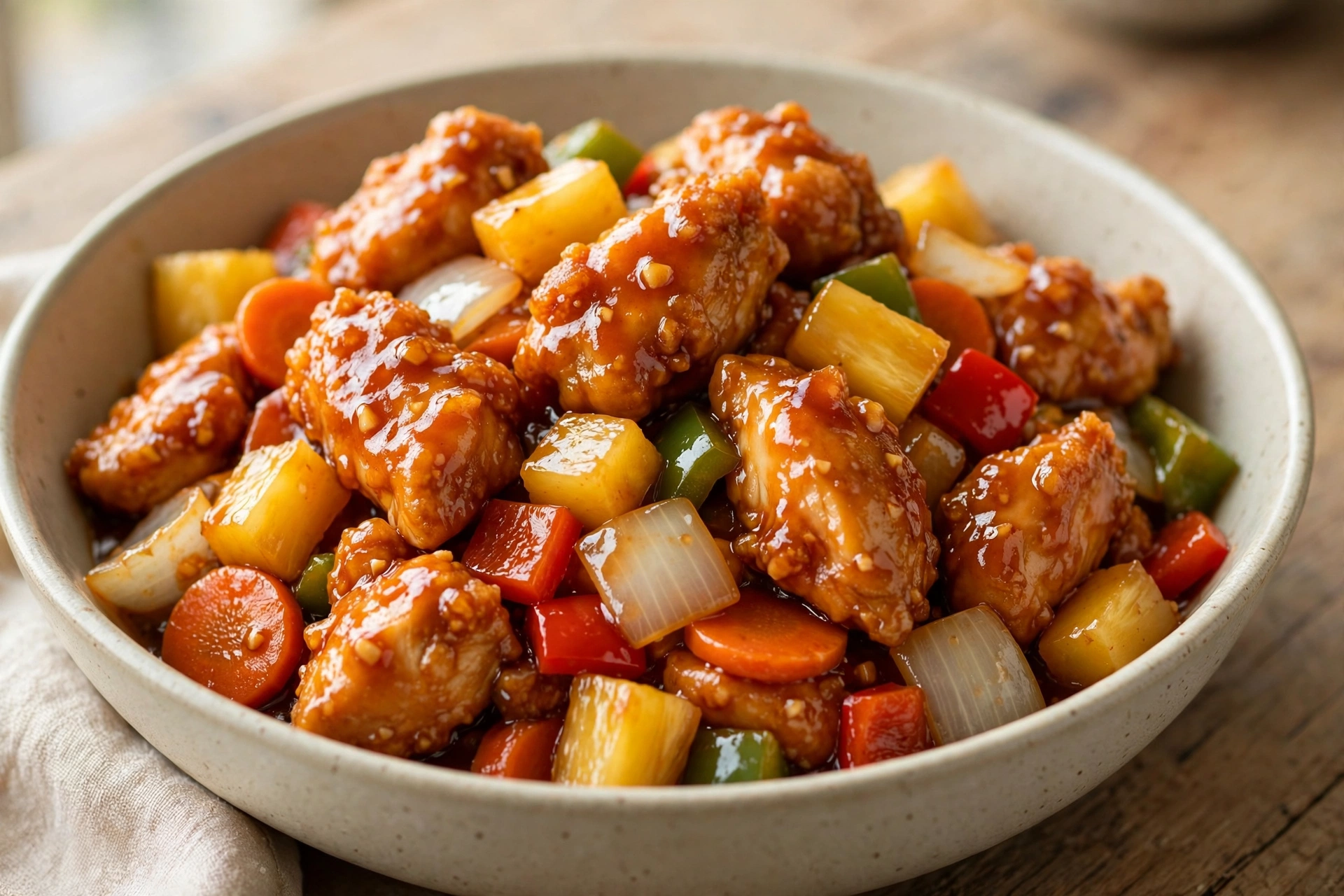 Sweet and Sour Chicken with Pineapple by Jamaican Home Cooking 