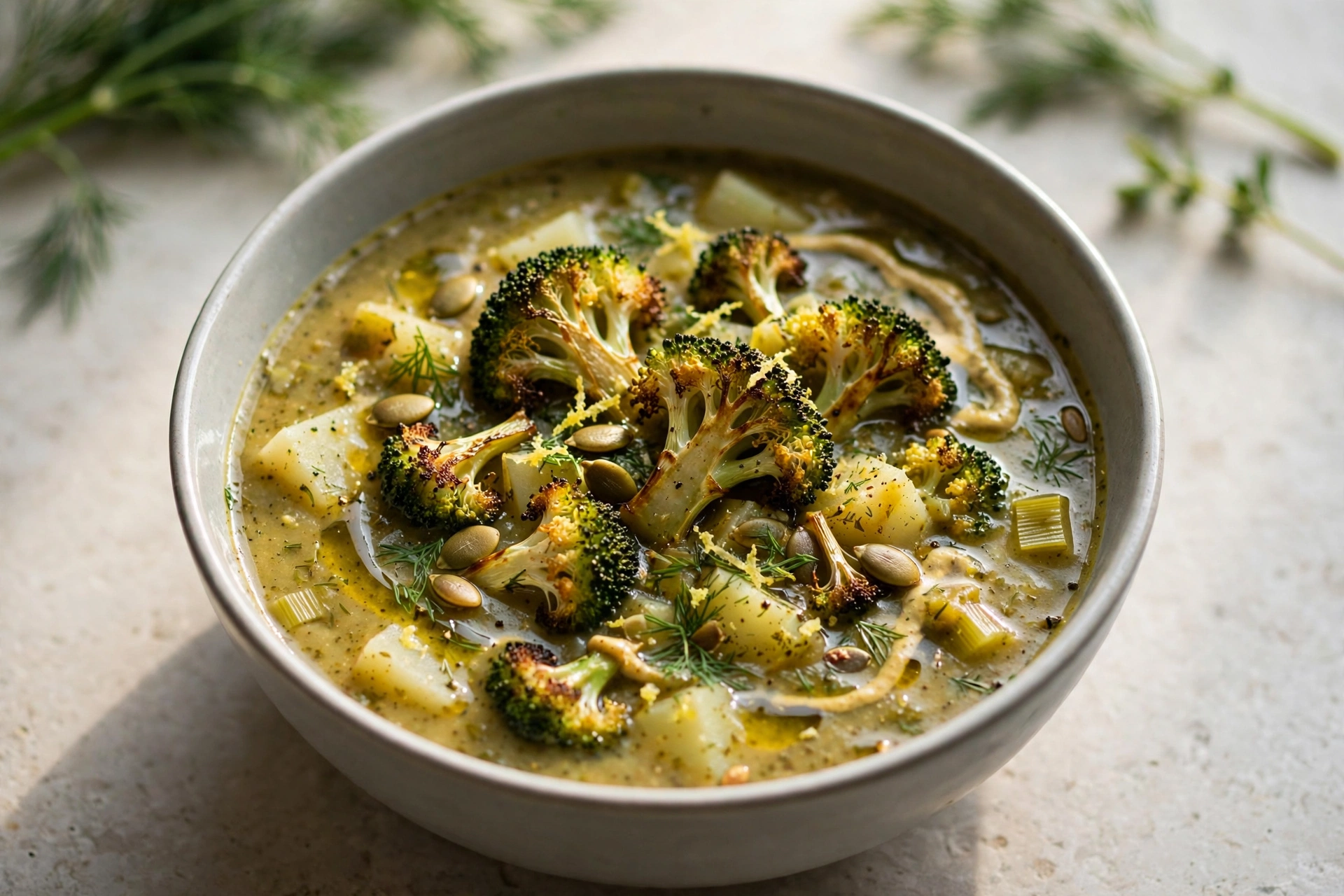 Gemüsesuppe mit Brokkoli und Kartoffeln by Essen Kochen