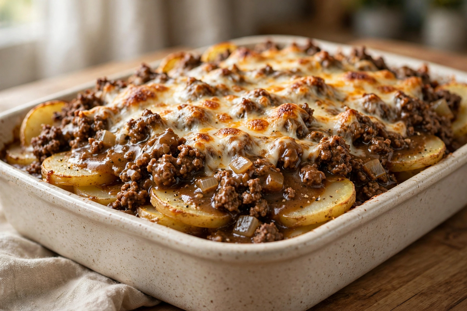 Smothered Ground Beef and Potato Bake by Cooking With Tammy — recipe image