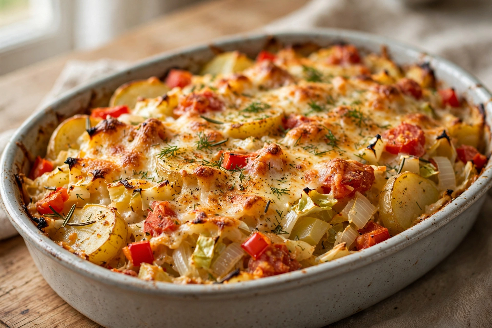 Baked Cabbage Casserole with Cheese and Vegetables by Frische Rezepte — recipe image