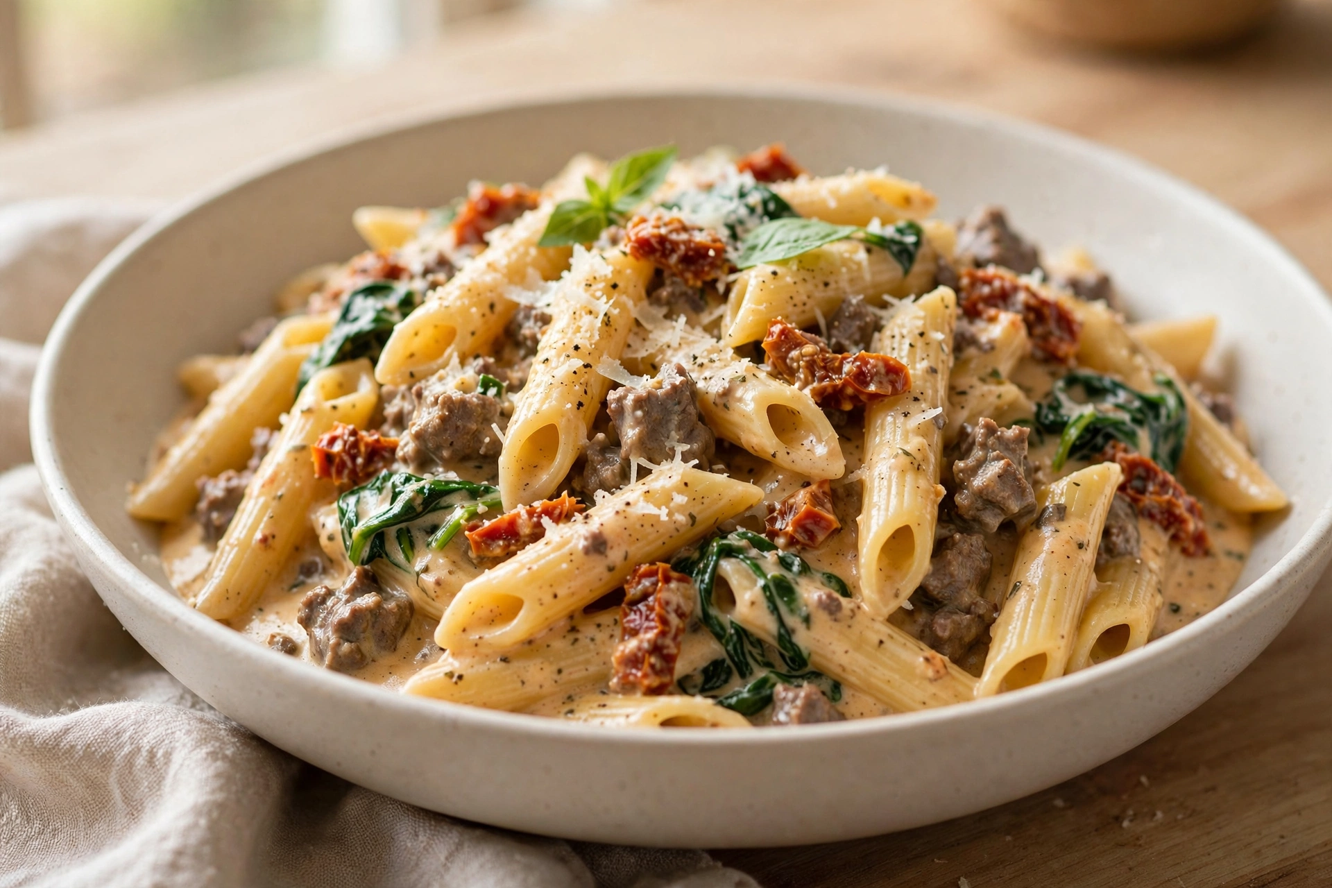 Creamy Tuscan Pasta by Chef Jack Ovens — recipe image
