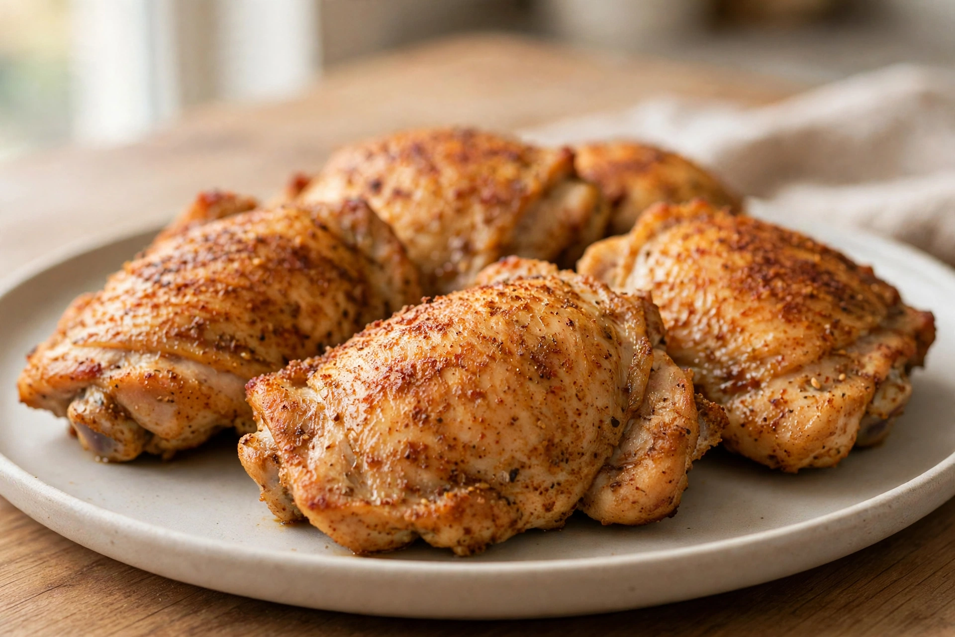Air Fryer Chicken Thighs by Empowered Cooks