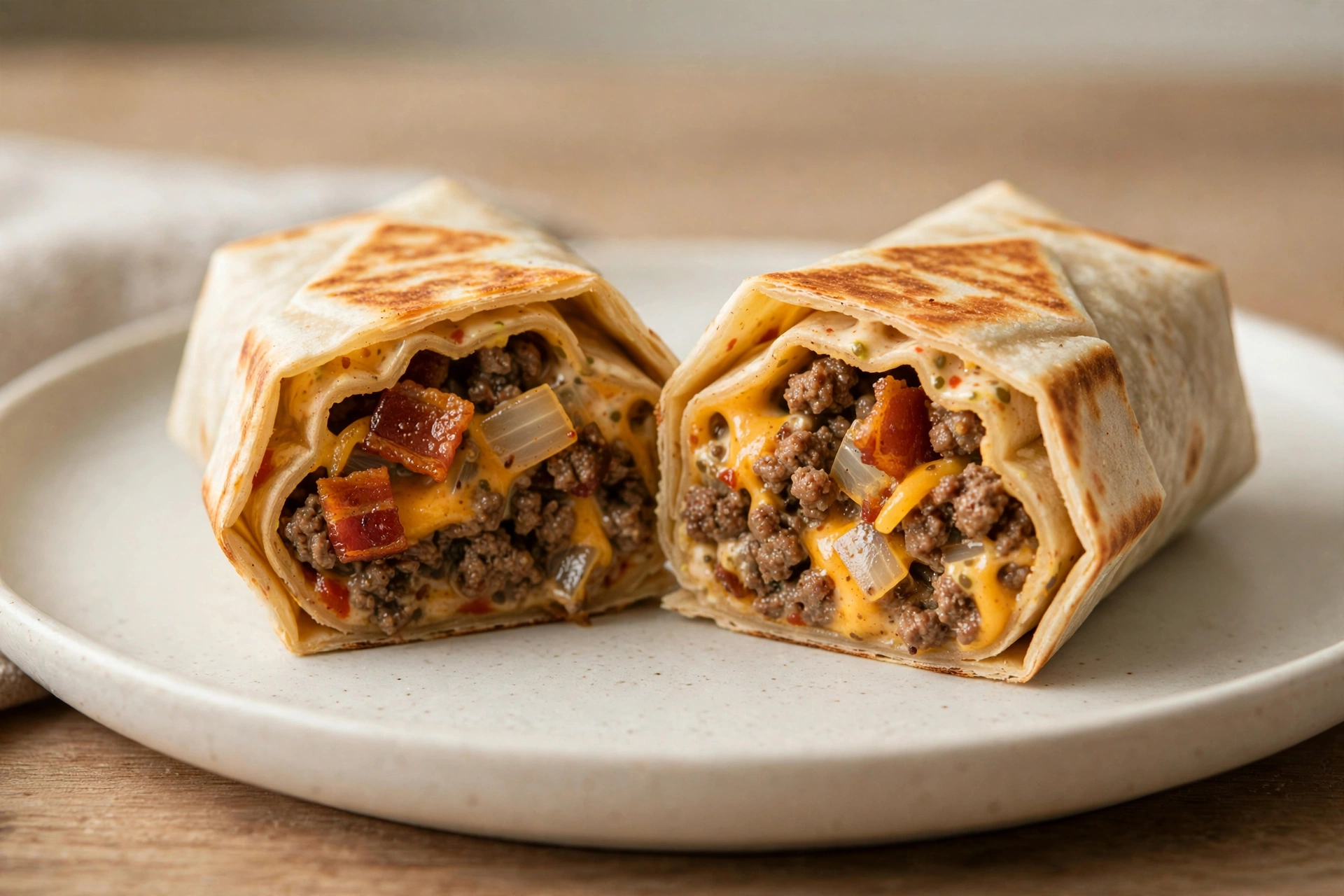 Bacon Cheeseburger Crunchwrap by Island Vibe Cooking — recipe image