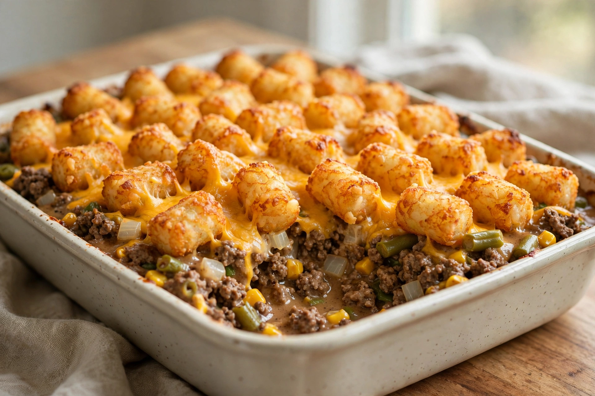 Tater Tot Casserole by The Stay At Home Chef