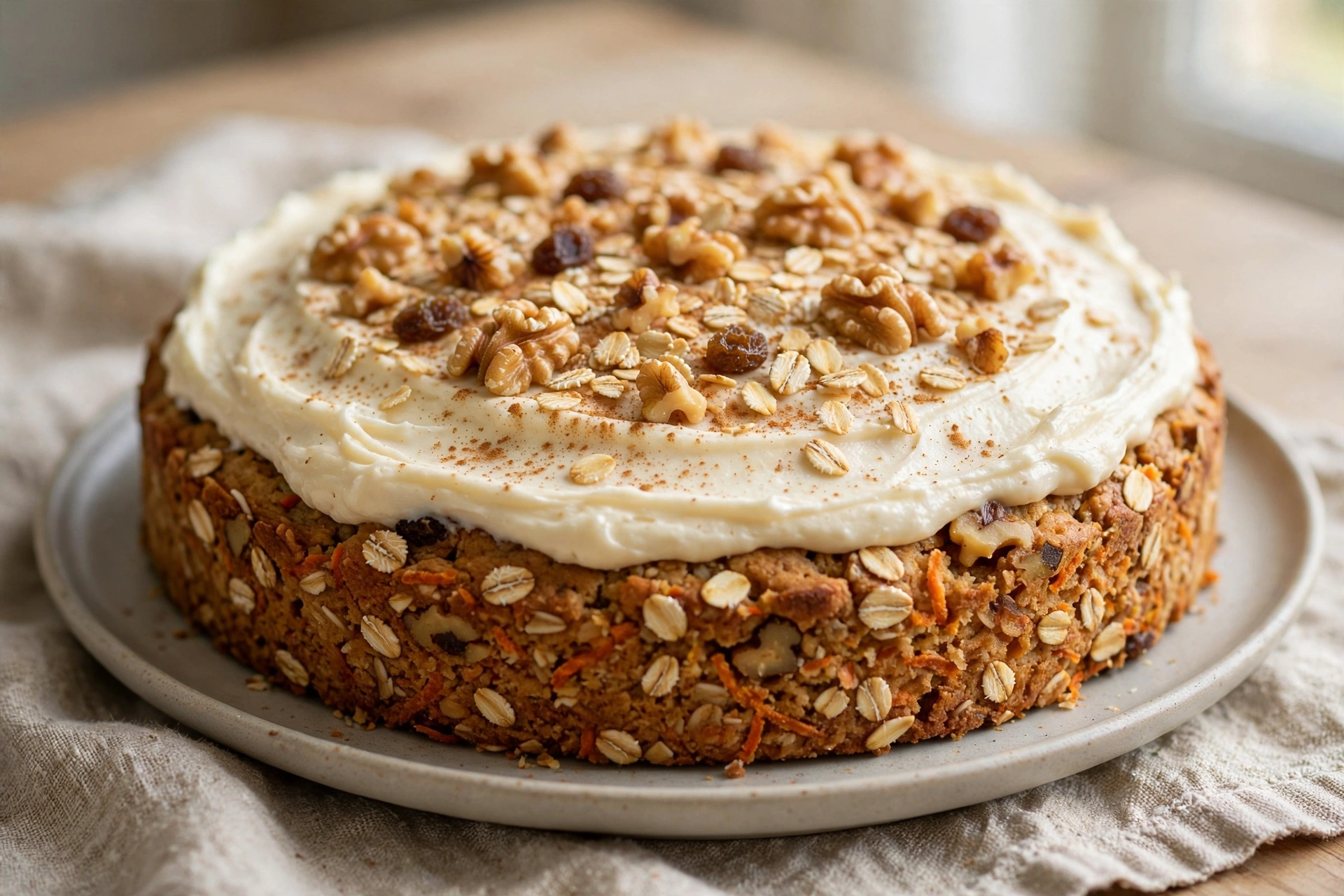 Carrot Apple Oat Cake finished dish