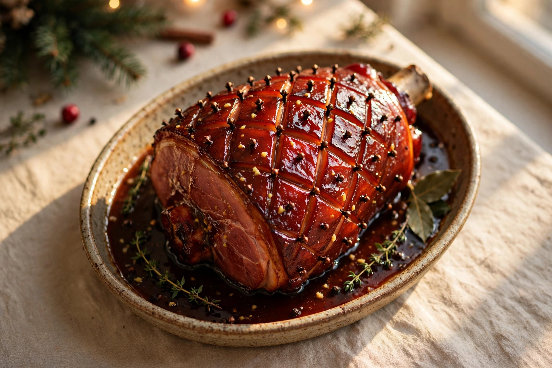Cherry and Bourbon Glazed Gammon Ham by Open Kitchen — recipe image