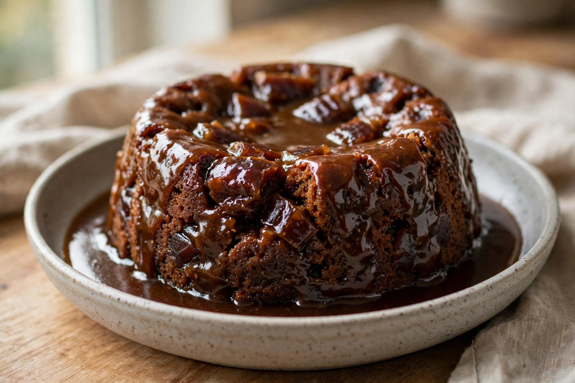 Michelin-Style Sticky Toffee Pudding finished dish
