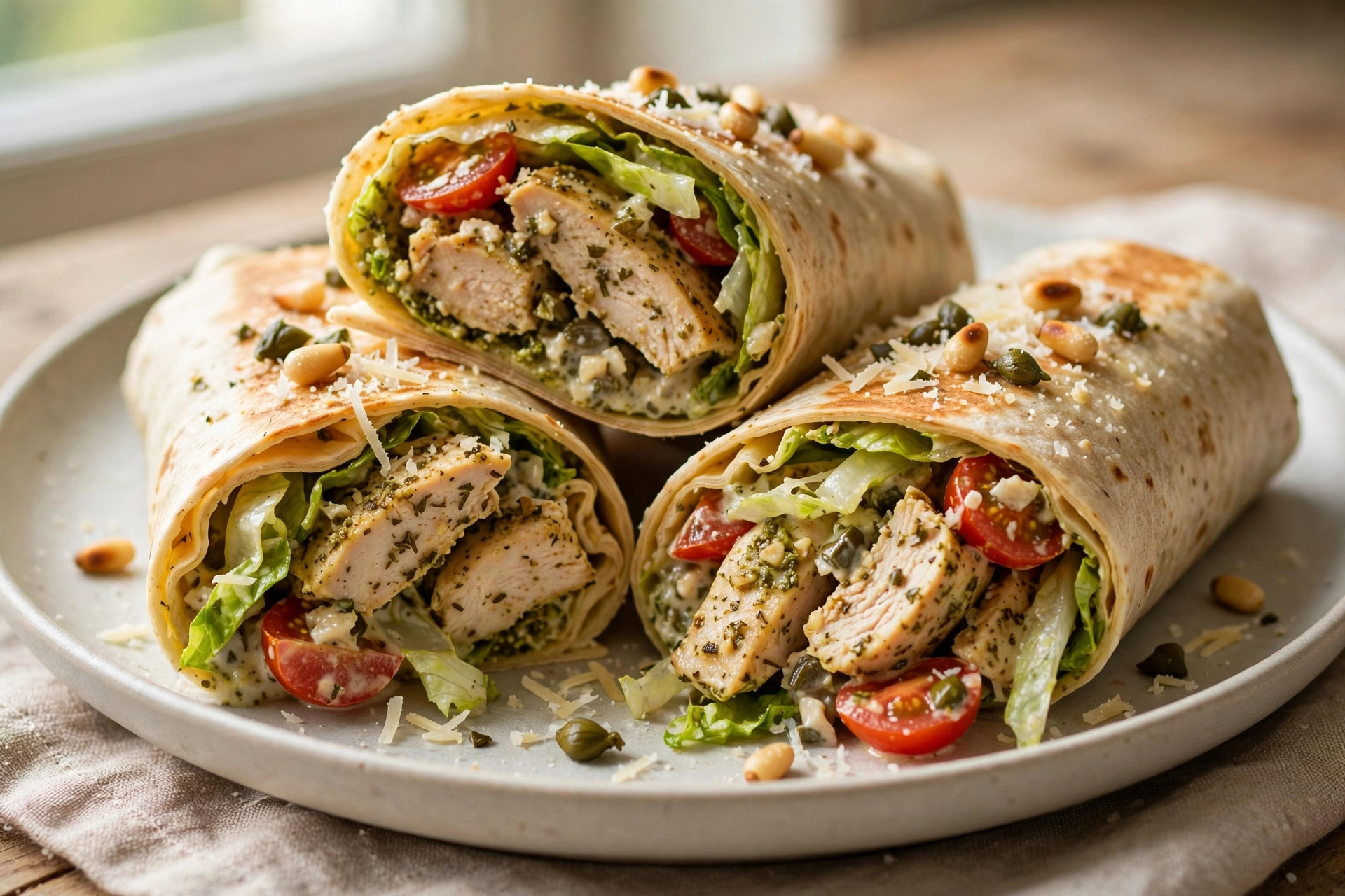 High-Protein Chicken Pesto Wraps by Chef Jack Ovens — recipe image