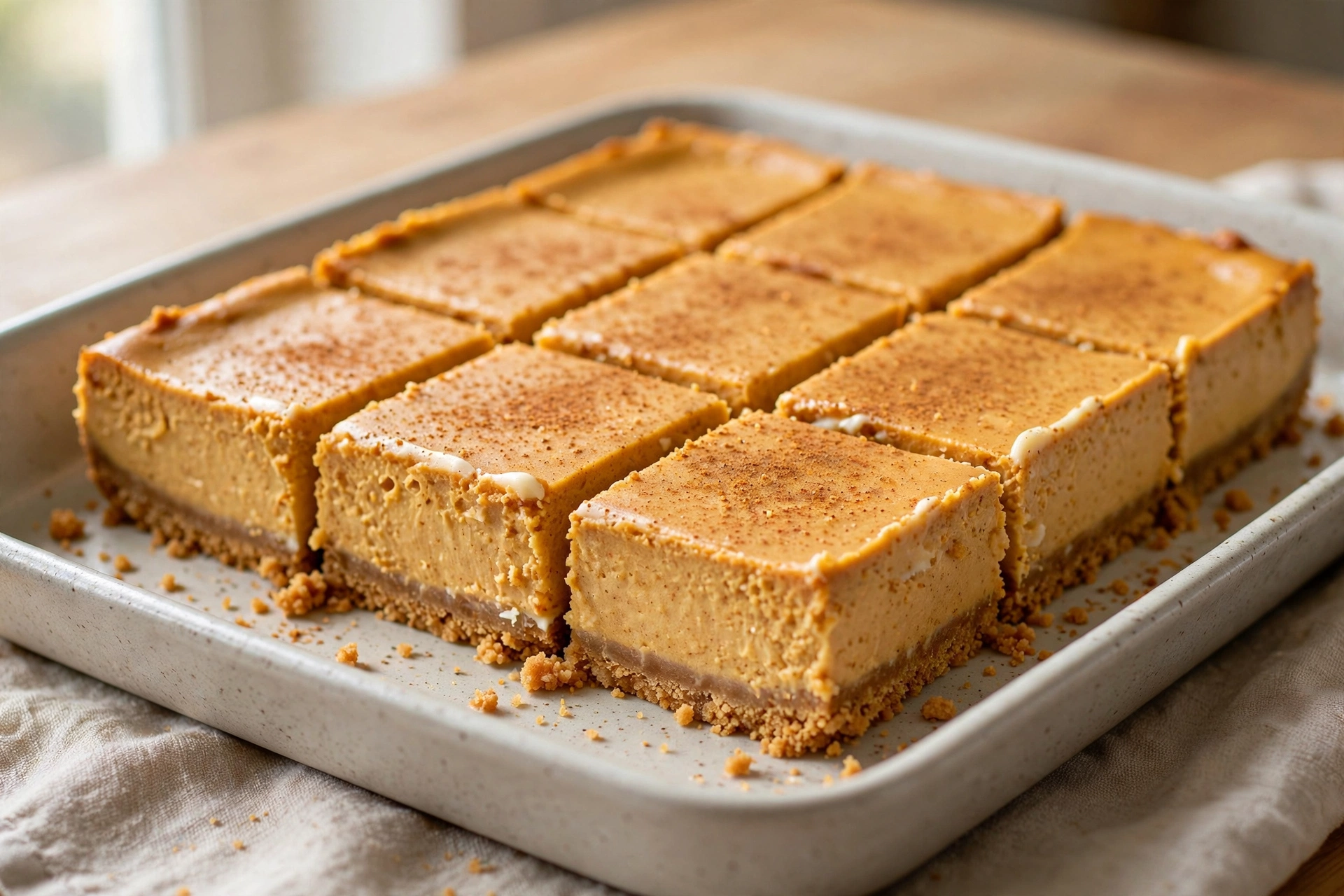 No Bake Pumpkin Cheesecake Bars by Chef Robyn Q — recipe image