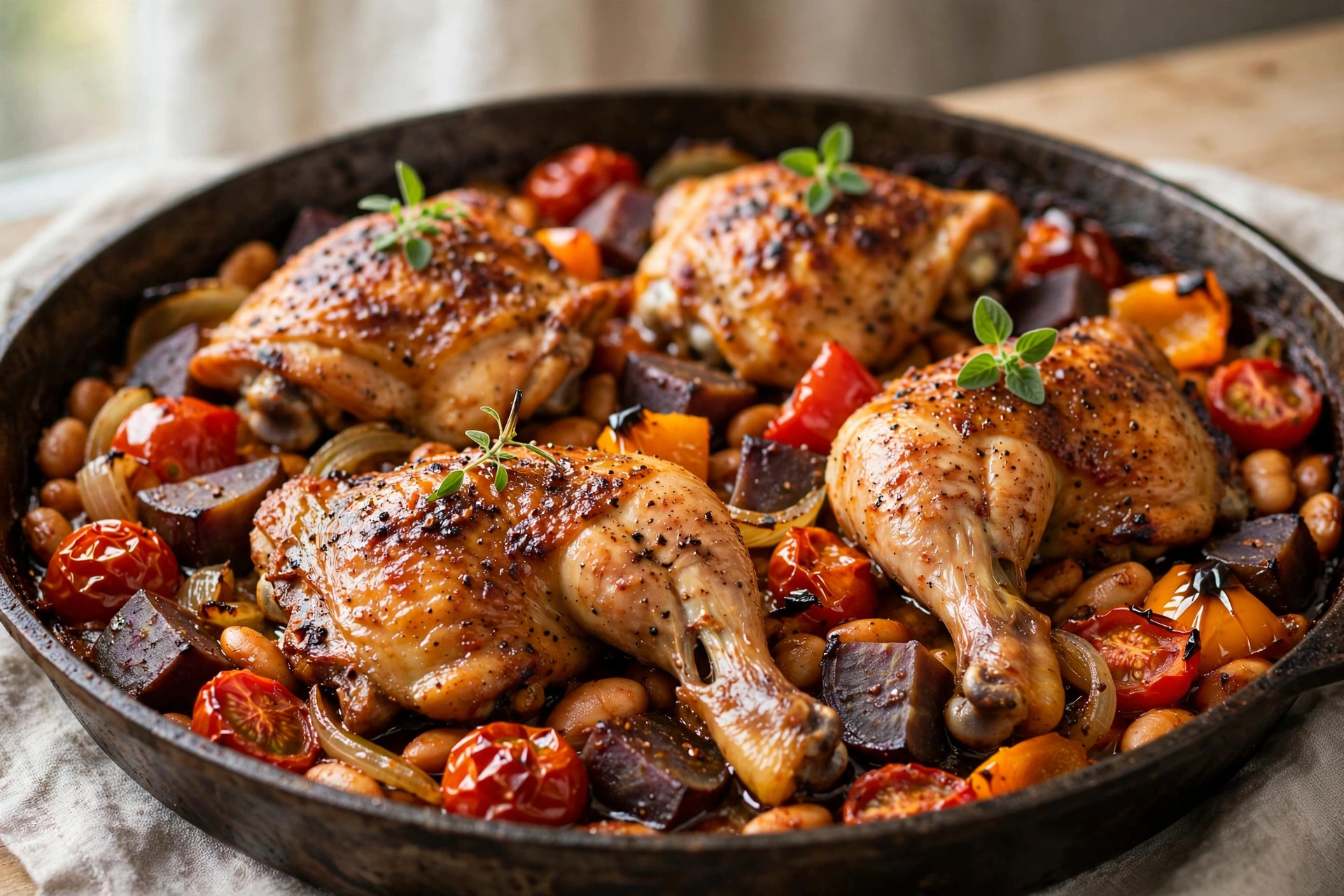 One-Pan Harissa Chicken and Butter Beans by Waitrose & Partners — recipe image