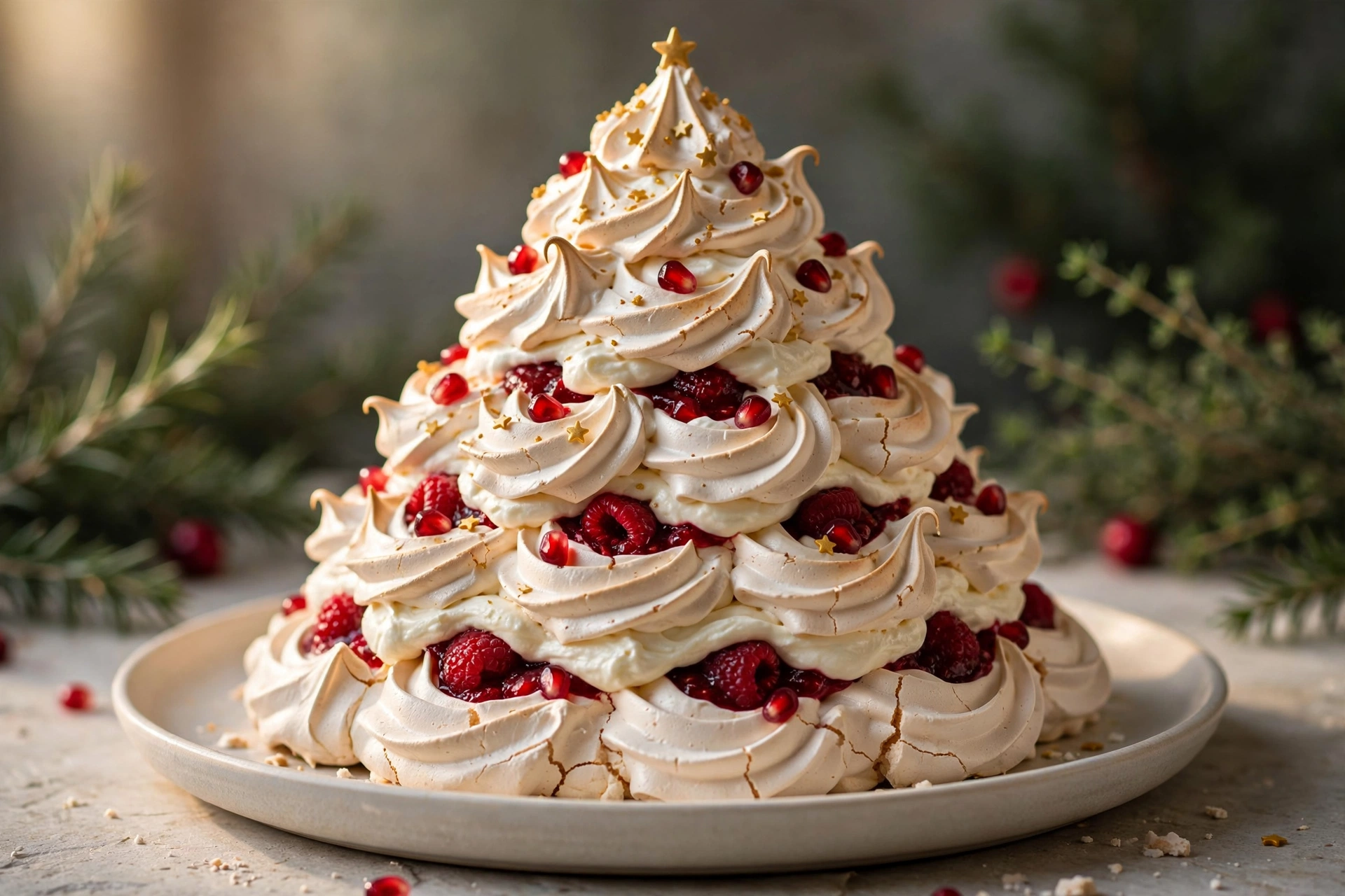 Christmas Tree Pavlova by Yummy Life — recipe image