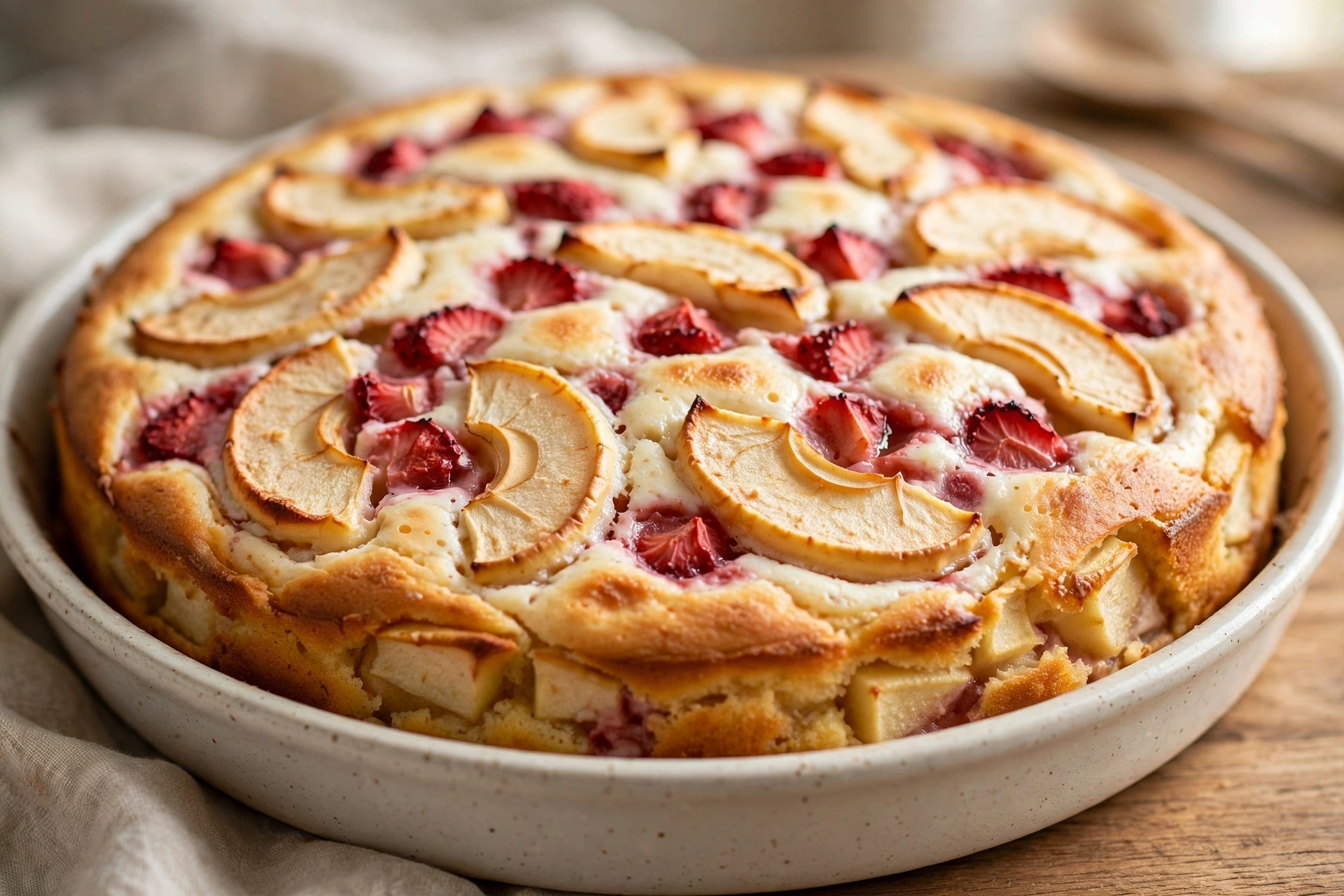 Apple Strawberry Yogurt Cake by Backen mit Herz — recipe image