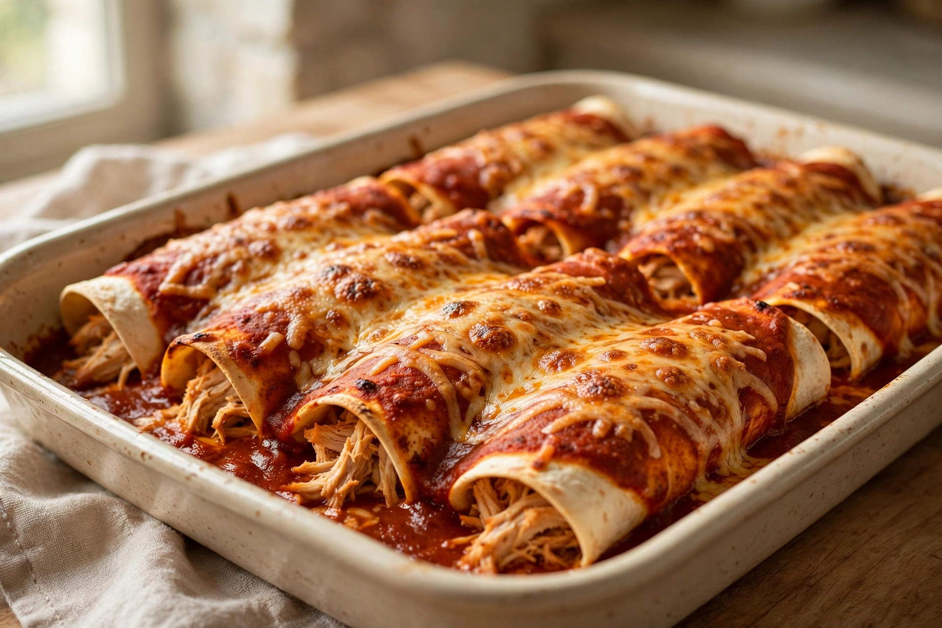 Chicken Enchiladas finished dish