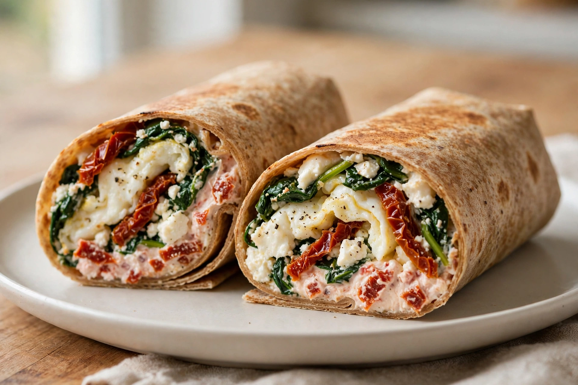 Starbucks Spinach Feta Wraps finished dish