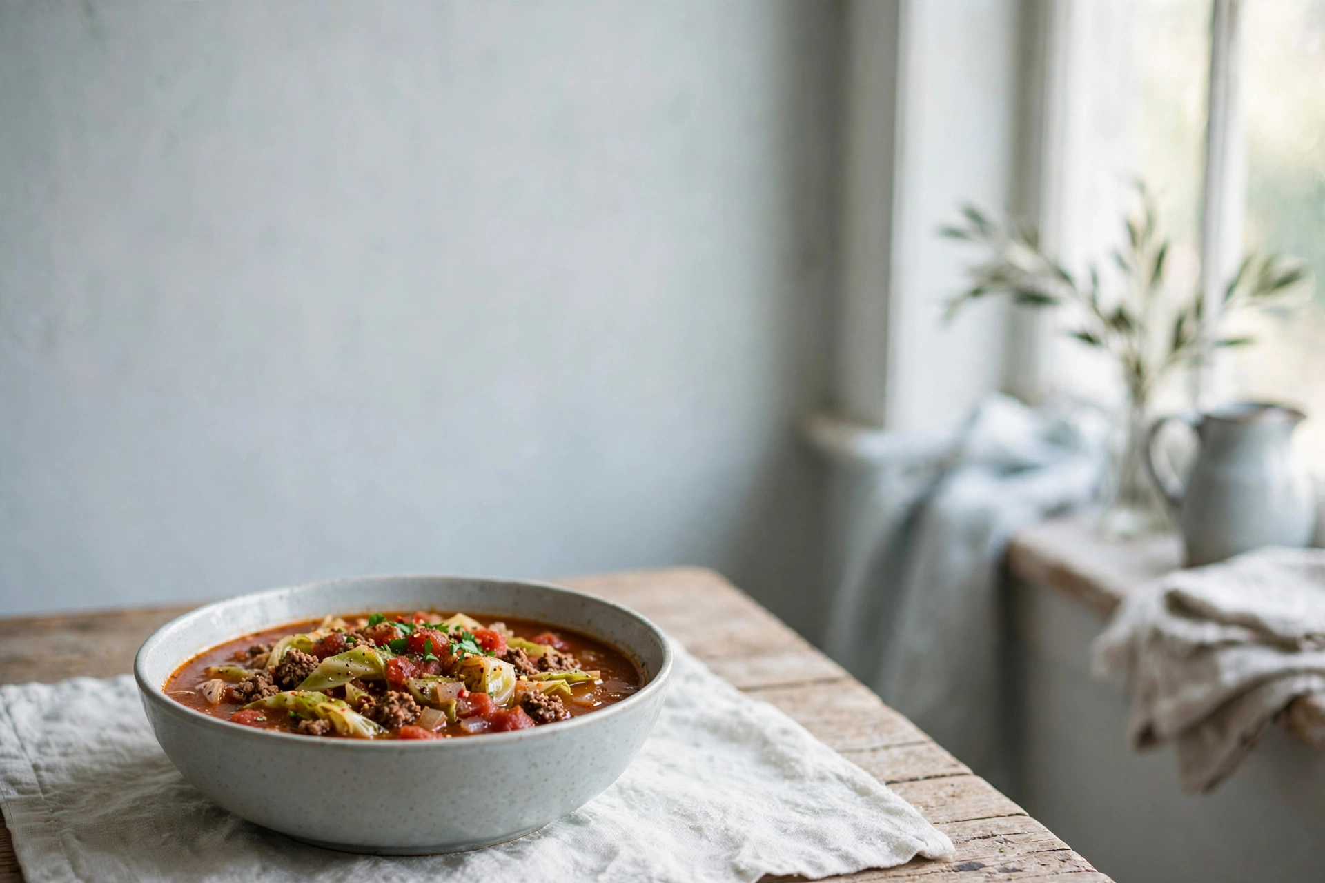 One-Pan Cabbage and Ground Beef finished dish