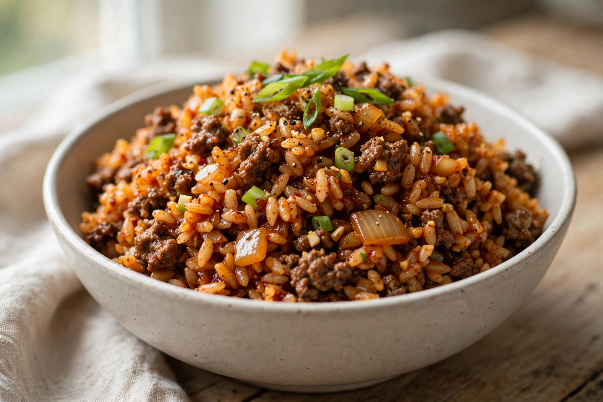 Gochujang Fried Rice finished dish