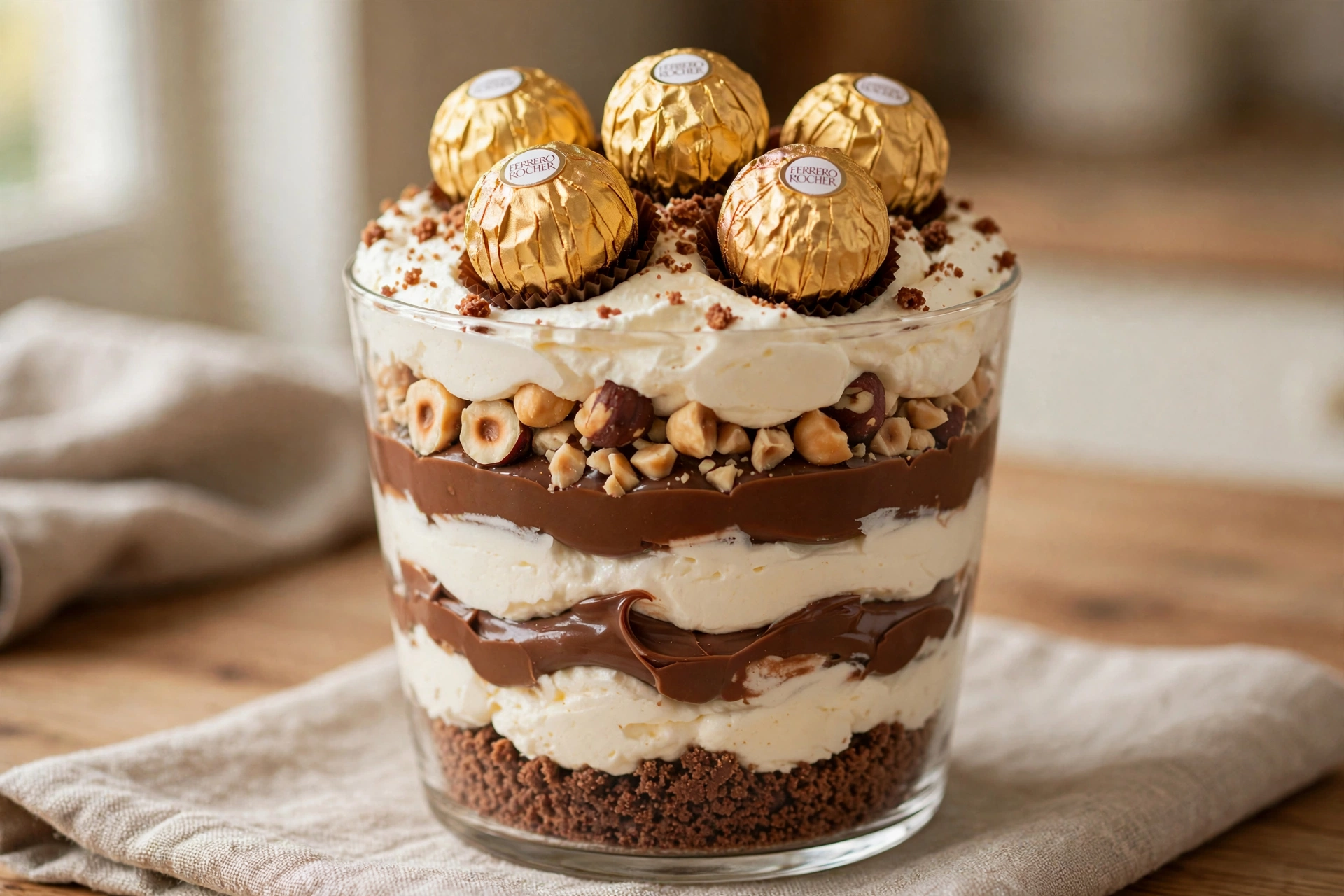 Ferrero Rocher Dessert Cups by Easy & Yummy — recipe image