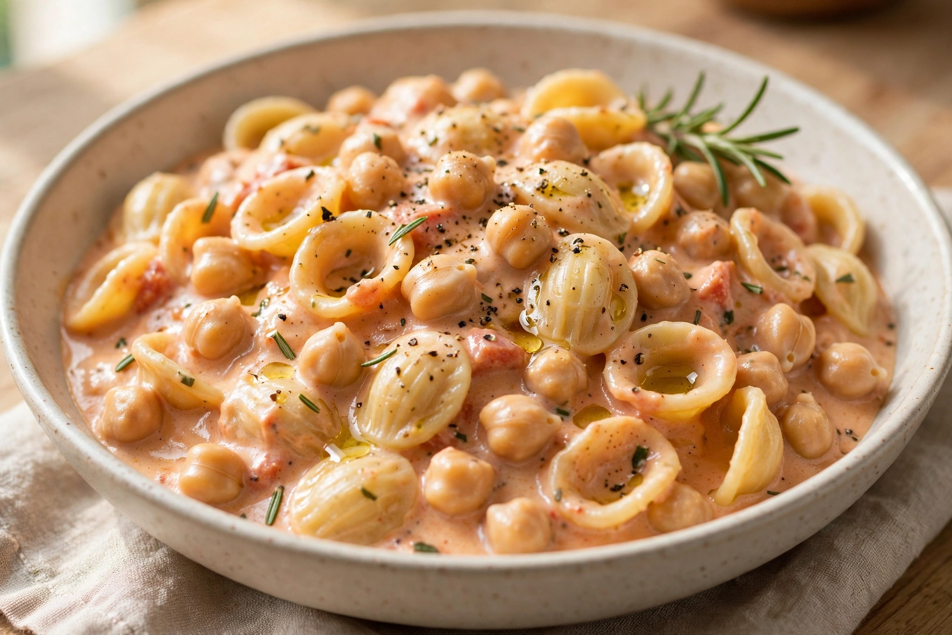 Creamy One-Pot Chickpea Pasta by Tortellino