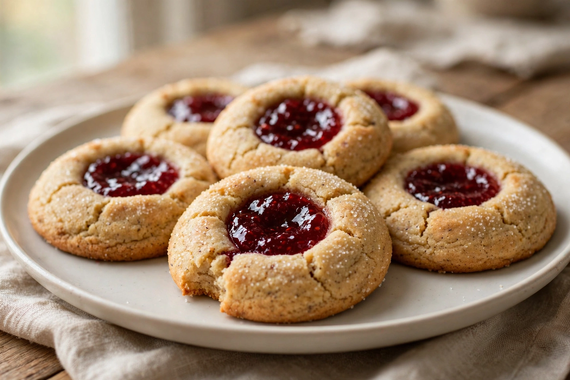 Vampire Bite Raspberry Jam Cookies by Ashlee Marie — recipe image